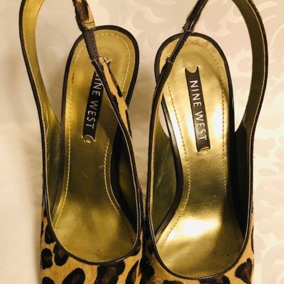 Nine West leopard platform sandals 6 - Picture 5 of 7